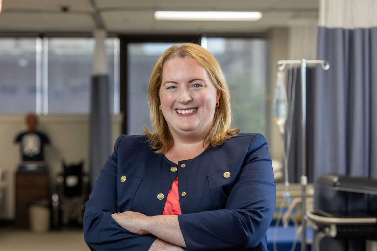 Headshot of Courtney Wayland, DNP, RN, CNE.